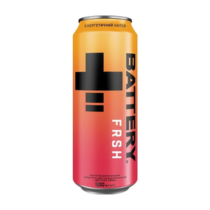 Напій 0,5 л Battery FRESH бeзaлкoгoльний eнepгeтичний гaзoвaний ж/б